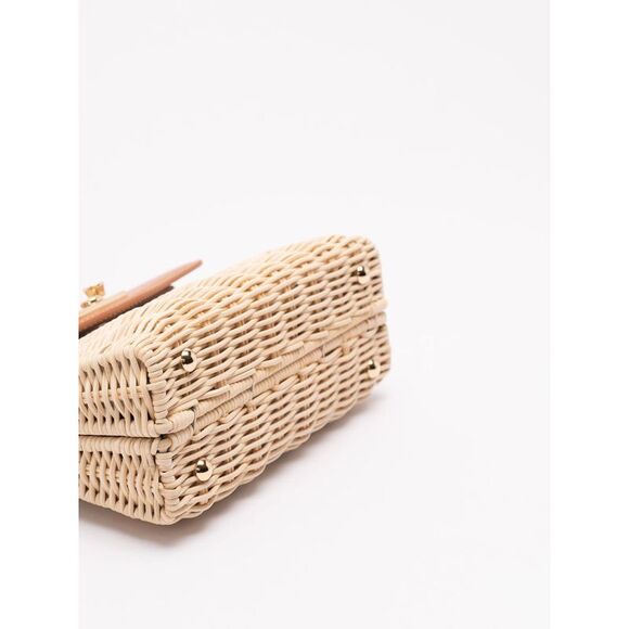 Rodo Women Wicker And Leather Small Handbag - Picture 5 of 6